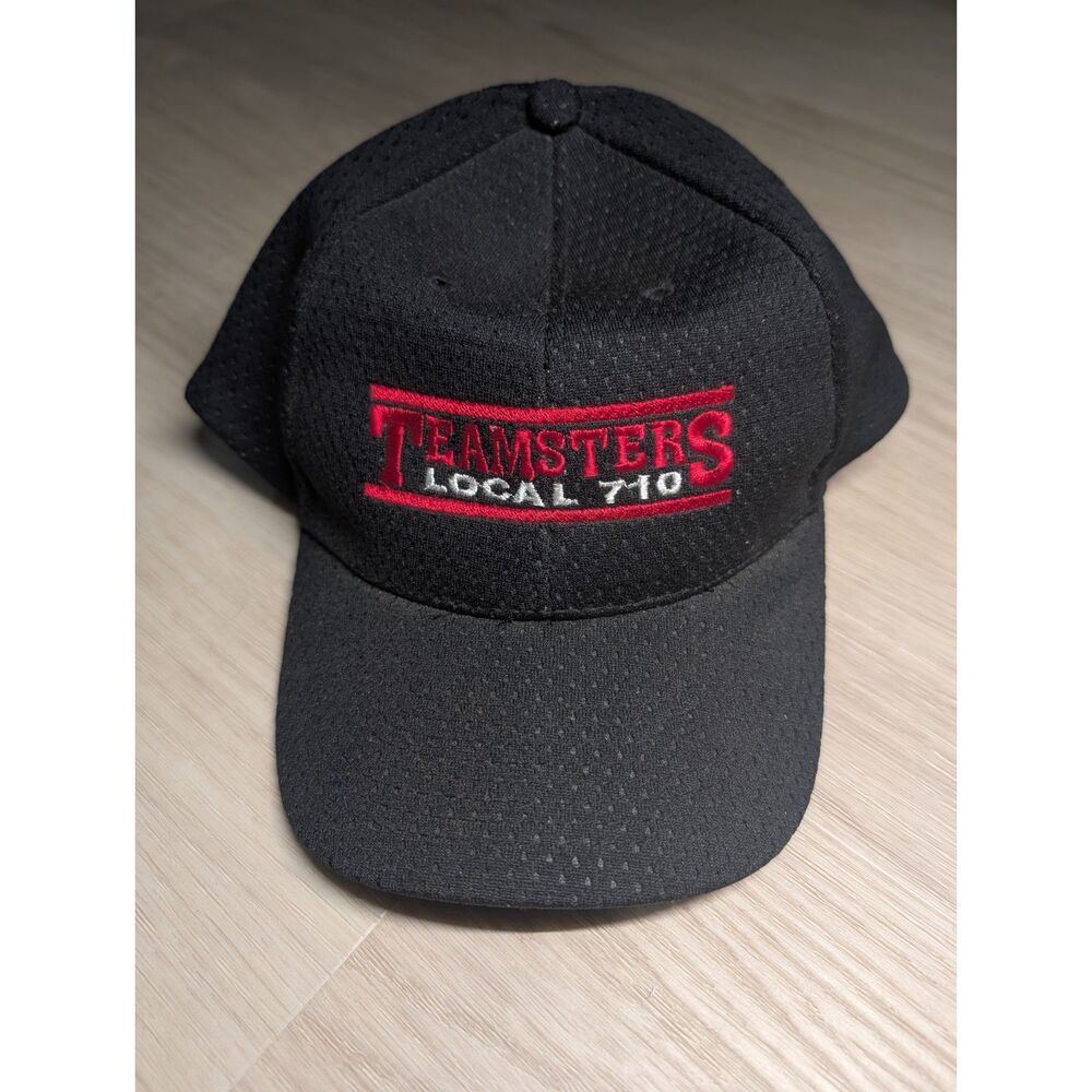 Vintage Teamsters Local 710 Cap Hat Tom Keegel 8-25-11 Made in USA Black Union